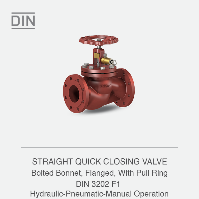 STRAIGHT QUICK CLOSING VALVE
