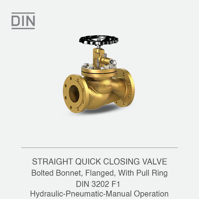 STRAIGHT QUICK CLOSING VALVE