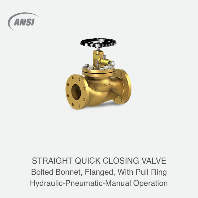 STRAIGHT QUICK CLOSING VALVE