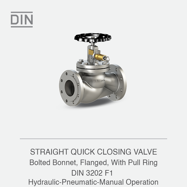 STRAIGHT QUICK CLOSING VALVE