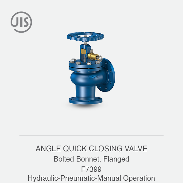 ANGLE QUICK CLOSING VALVE