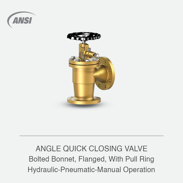 ANGLE QUICK CLOSING VALVE