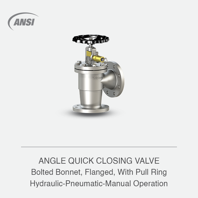 ANGLE QUICK CLOSING VALVE
