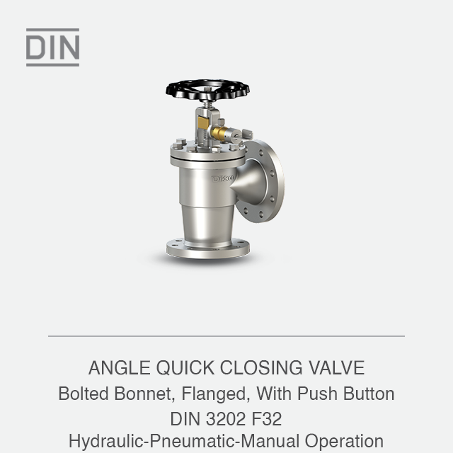 ANGLE QUICK CLOSING VALVE